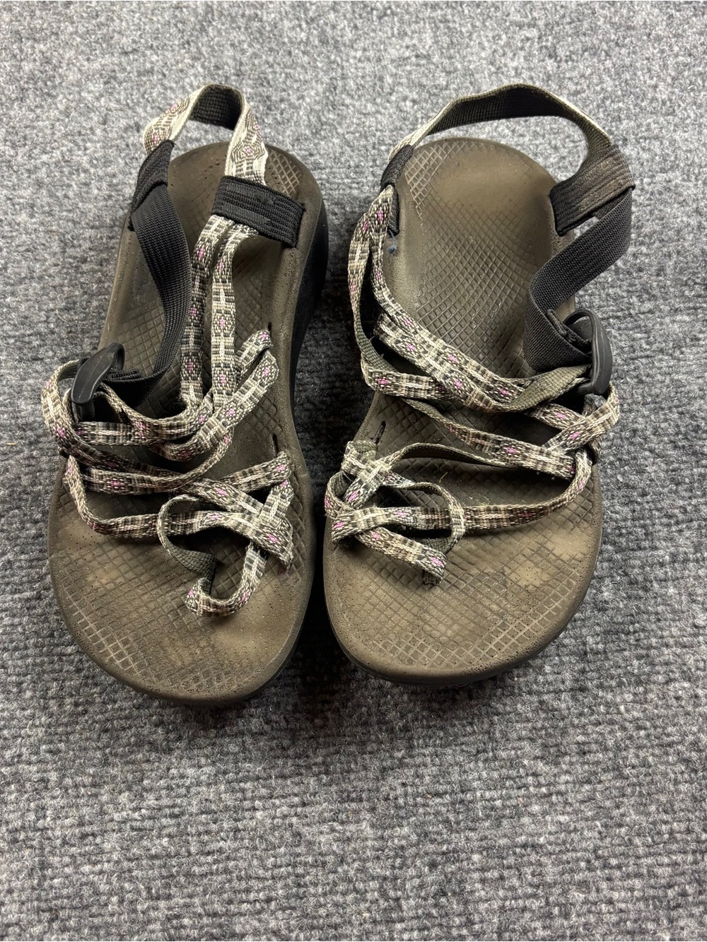 CHACO Women’s ZX2 Classic Hiking Sandal Grey/Purple size: 10